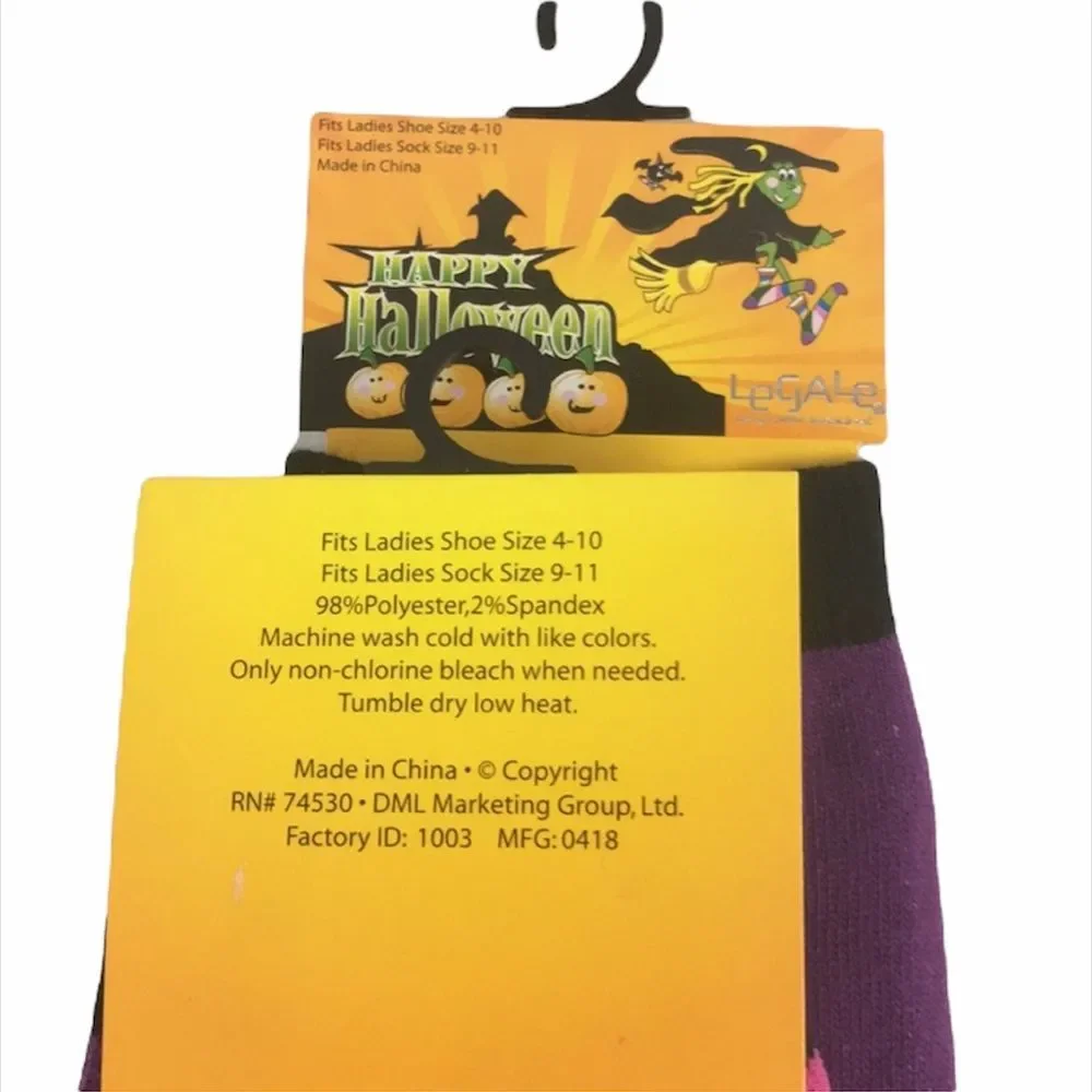 LeGale Skull Crew Socks, 1 Pair, Purple